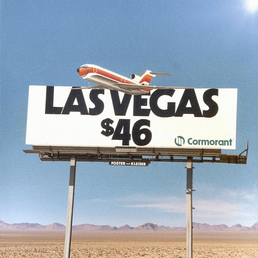 an image of a billboard featuring an airplane it was created using Aviation Graphic Design Services