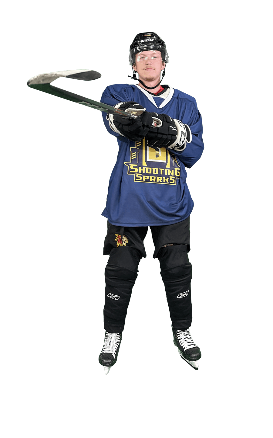 hockey player with transparent background