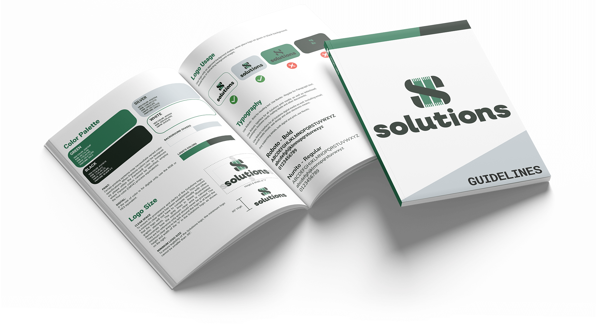 custom brand guidelines on a magazine book