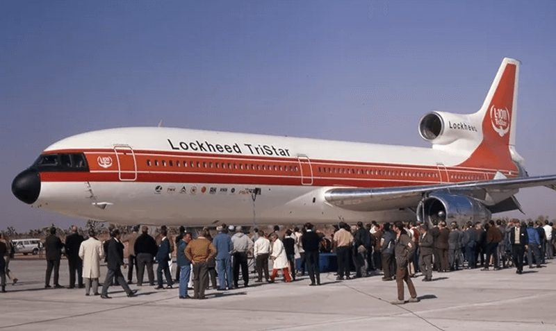 An image of an aircraft with a large crowd who came out due to aviation event marketing services